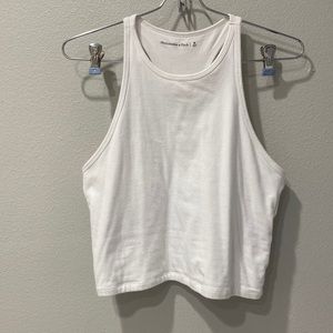 Abercrombie & Fitch Women's YPB seamlessCORE Ribbed Scuba Tank in White